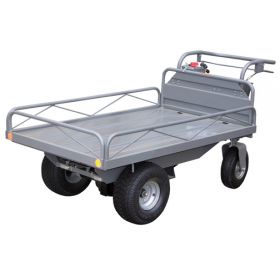 Powered Cart has a low speed of 1-1/2 m.p.h. and a high speed of 1-7/8 m.p.h.